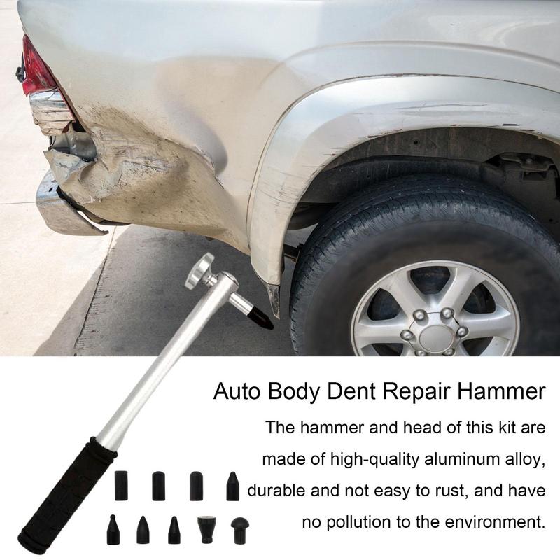 Metal Car Dent Repair Tools  Auto Body Repair Dent Puller Tool Kit Slide Hammer Dent Puller Car Dent Removal Hammer With 9 Heads