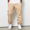 Men's Cargo Joggers with Elastic Waistband and Drawstring, Tapered Leg Casual Pants