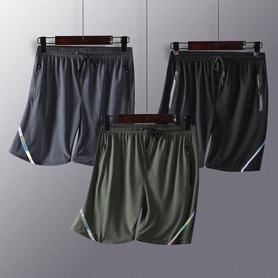 Men's Summer Ice Silk Basketball Shorts: Breathable, Quick-Drying, Casual Over-the-Knee Fitness Wear