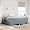 Upholstered Bed Frame with Mattress Light Grey 200 X 200 Cm Fabric