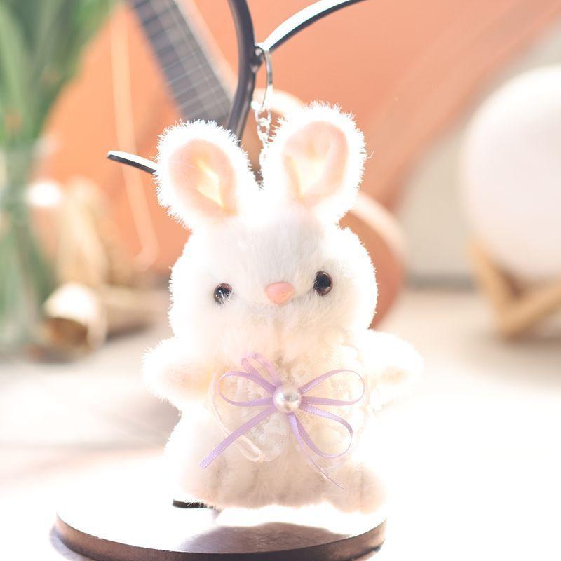 Plush Bunny Keychain With Soft Short Pile Plush For Kids And Adults