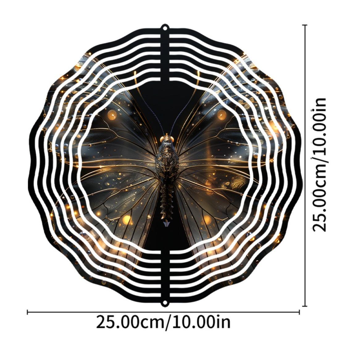 

Красочный металлический ветряк с дизайном бабочки 25,4 см Не требует батареек Добавляет яркое отражение в сад Идеально подходит для уличного декора 01A