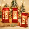 1pc Christmas Telephone Booth Decorations, Vintage Christmas Lights, Christmas Tree Style Lantern Decorations Cabinet Fireplace