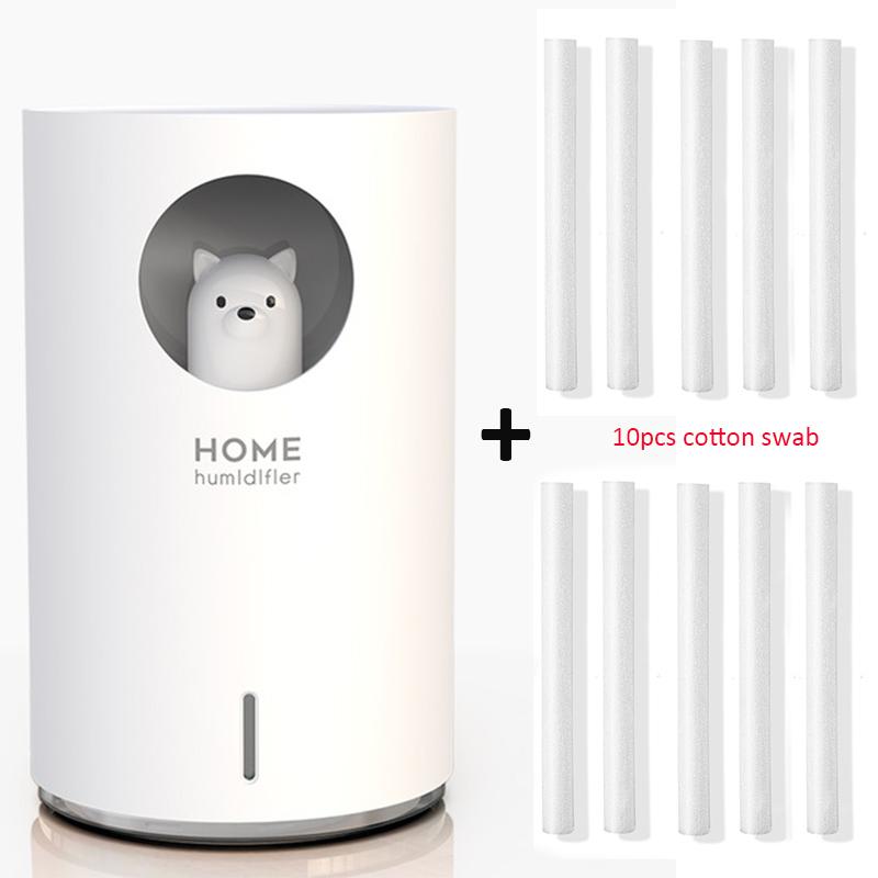 Humidificador doméstico de gran capacidad de 700 ml, humidificador de aire USB, difusor de aceites esenciales con lámpara LED de color, purificador de aire y nebulizador.