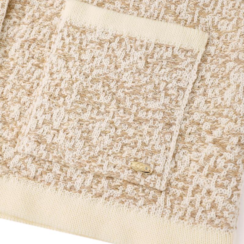 ELLE KIDS Girls' Shimmering Lapel Cardigan
