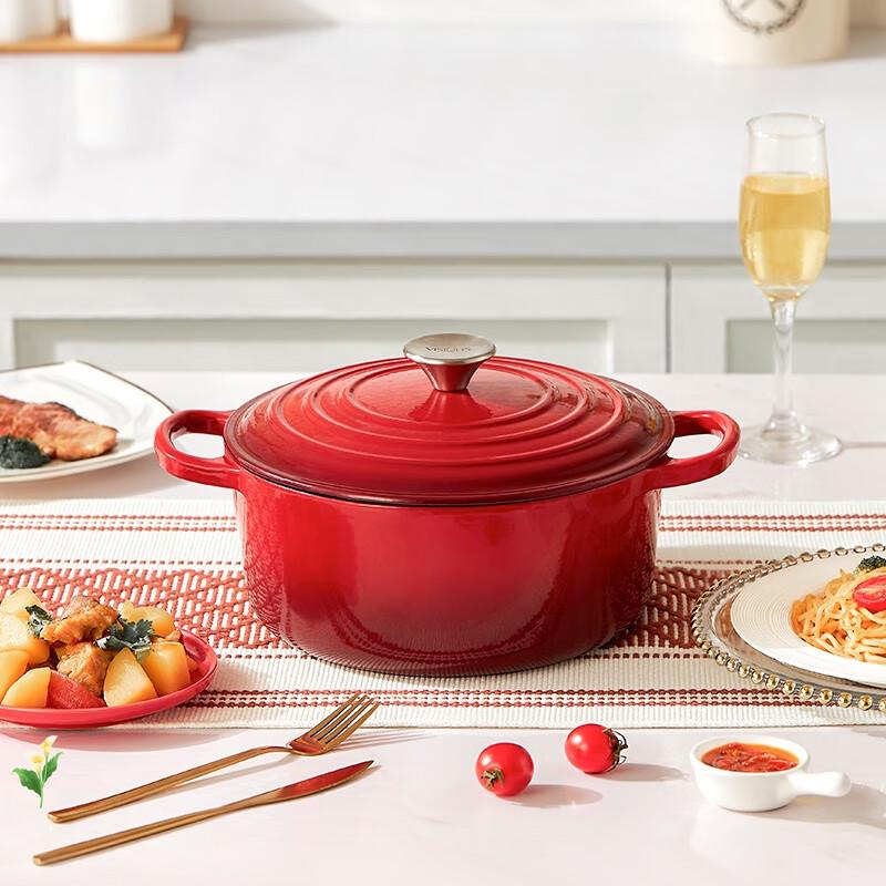 VISIONS Corning Enamel Stewpot