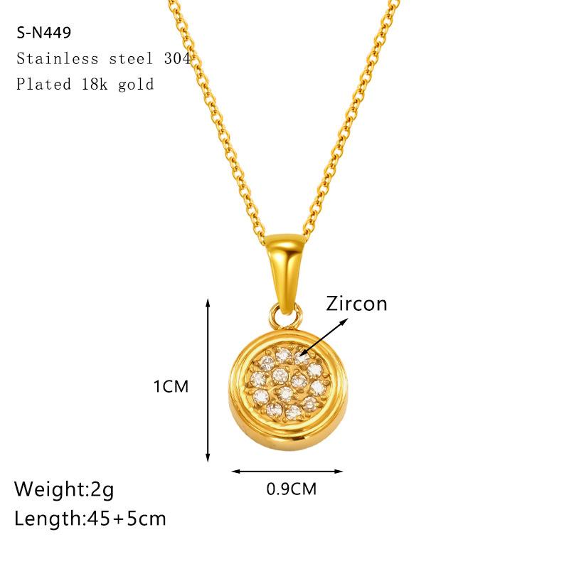 

Простое цирконовое ожерелье, титановая сталь, легкая роскошь, цепочка для ключицы, женская подвеска из нержавеющей стали не тускнеет.