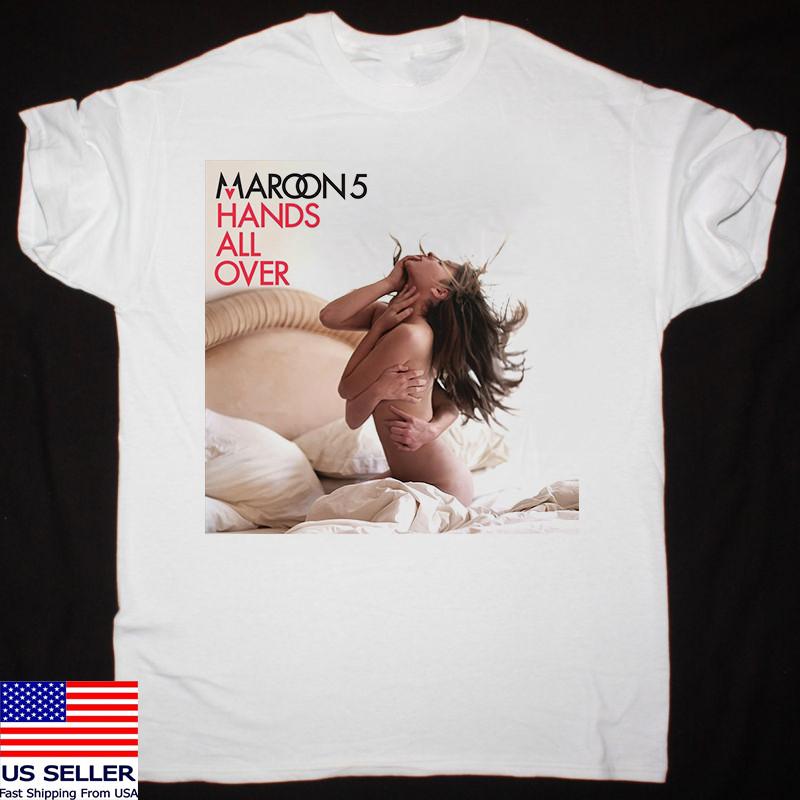 

MAROON 5 Band HANDS ALL OVER White Cotton T Shirt Unisex T-Shirt XXL