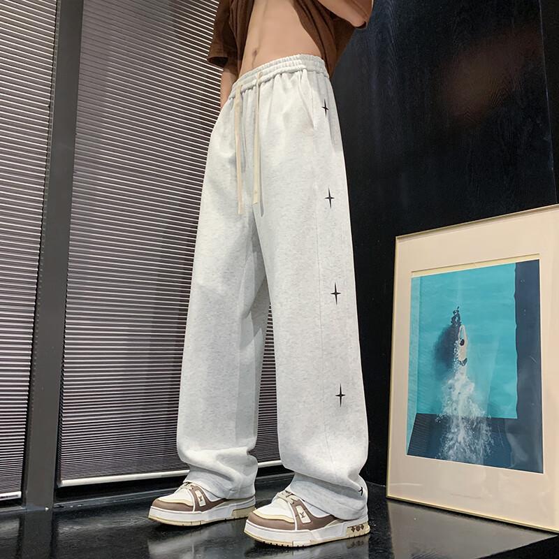 Men's Striped Straight-Leg Casual Sports Pants