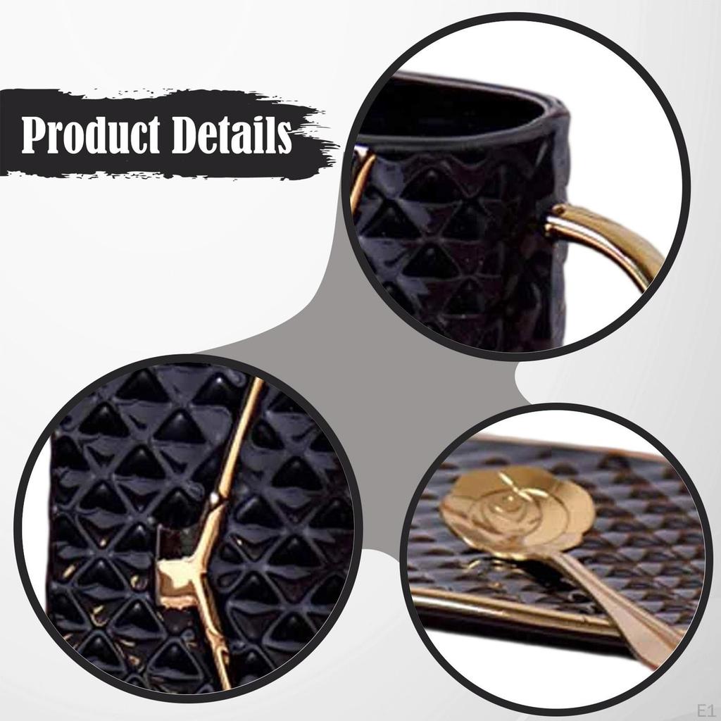Handbag Shaped Coffee Mug Set Ceramic Tea Cup Household with Saucer Purse for Hotel