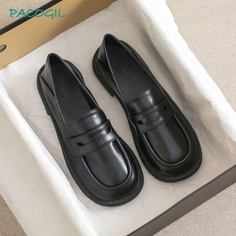 Internet Celebrity 2025 Autumn New Female British Style Fashion Versatile Temperament Casual and Comfortable Loafers Soft Sole Soft Surface
