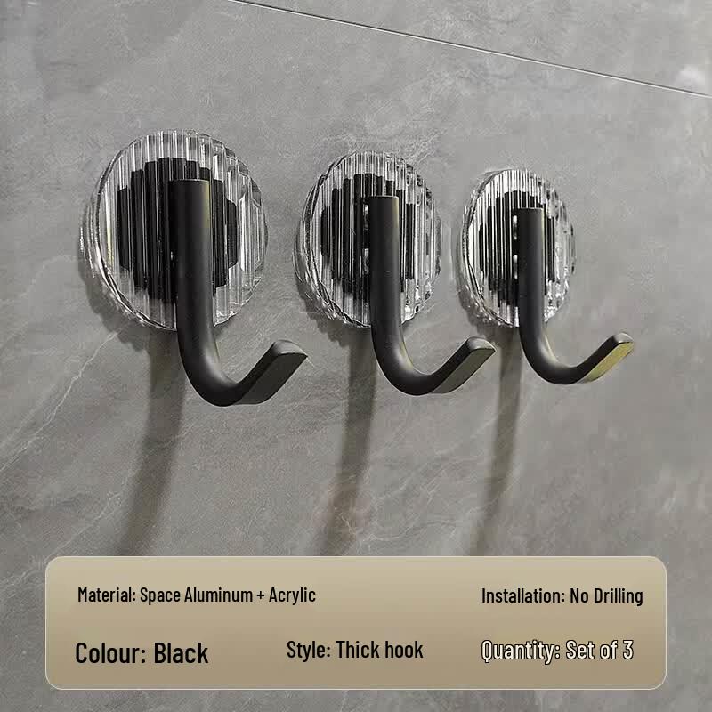 

MDNG Acrylic No-Drill Bathroom Hooks
