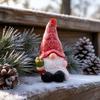 Christmas Gnome Cement Statue - Beard Dwarf Decoration for Garden, Patio, and Home