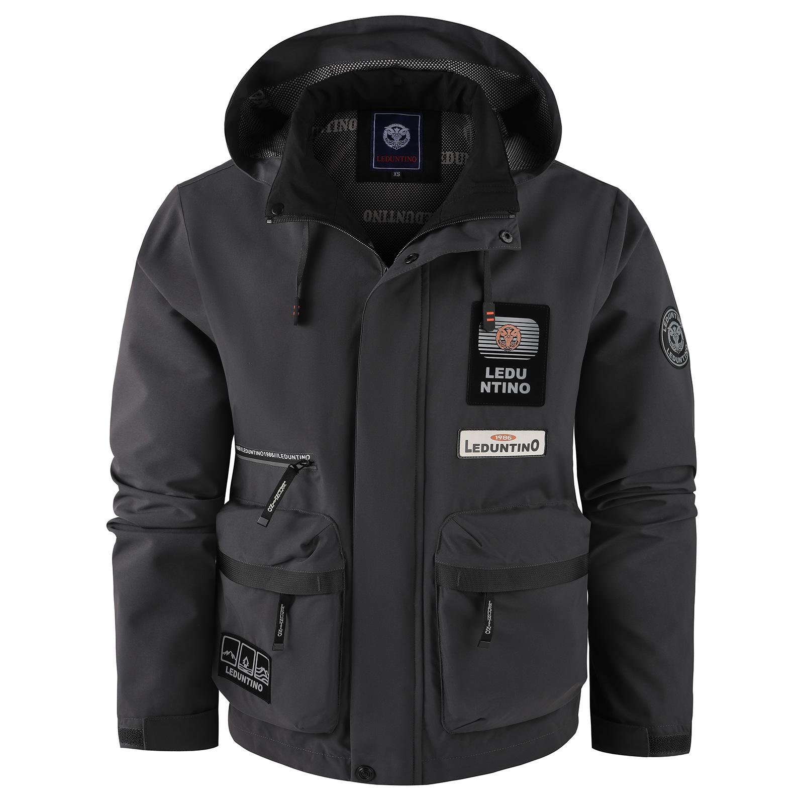 

Мужская куртка-авиатор Новая куртка-рабочая с бейсбольным воротником Ветровка с капюшоном 3XL