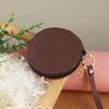 Zipper PU Leather Coin Purse Bag Pendant Keychain Small Storage Bag Round Wallet  Bag Pendant Decor