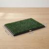 Tuoletta per Cani 76 x 50,5 cm Vasino per Cani con 2 Prati Artificiali Lavabili Toilette per Cuccioli per Cani per Balcone Casa Nero+Verde