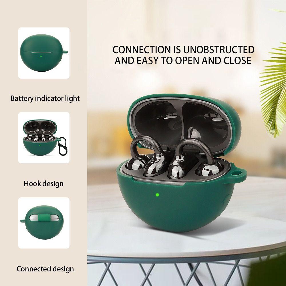 Silicone Earbuds Protective Case Anti-drop Washable Wireless Earphone Shell Soild Color Dustproof for Huawei FreeClip