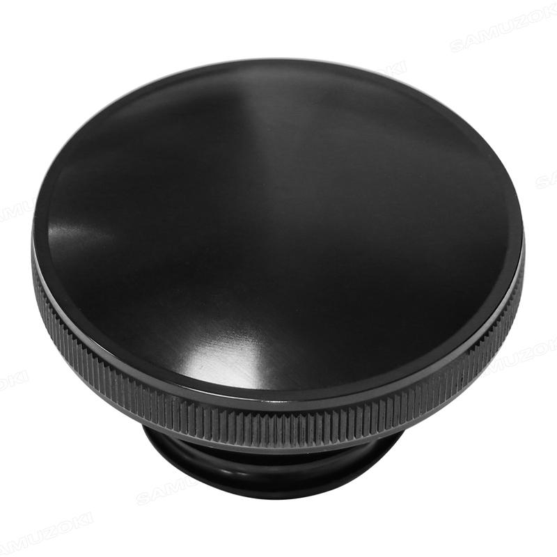 Chrome Vented Gas Cap Fuel Tank Smooth For Harley Sportster 883 XL Dyna Softail 96-23