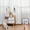 Interactive Cat Toy Handfree Cat Stick Playing Kitten Playing Teaser Wand Toy Suction Cup Bird/Feather Cat Wand Pet Supplies
