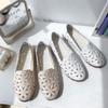 Spring  Summer Hollow Sandals Women's All-match Hole Shoes Flat with Soft Bottom Non-slip Peas Shoes Flat Bottom