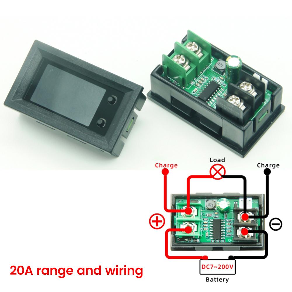 DC720 30V Digital Power Energy Voltmeter Ammeter Voltage Wattmeter Temperature Meter Electric Energy Frequency Meter 9 In1