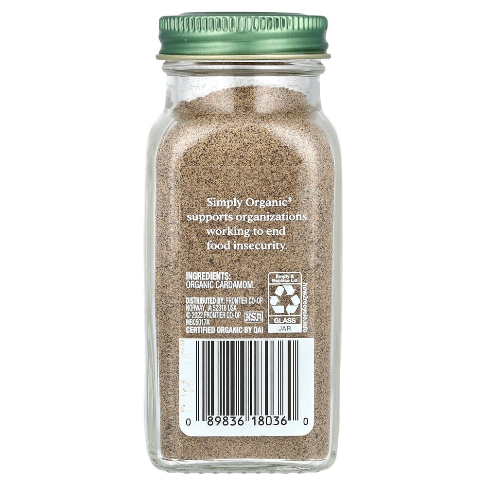 Simply Organics Cardamom .82 Oz (80 Grams)