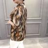 Vintage Printed 3/4 Sleeve Shirt Commute Spring Summer New Turn-down Collar Women's Clothing Casual Single-breasted Loose Blouse