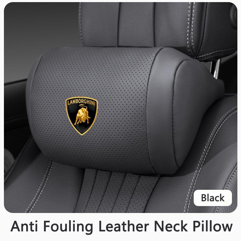 Car Back Support Headrest Neck Pillow Memory Cotton Lumbar For Lamborghini Urus Huracan Aventador Premium Auto Accessories TT1