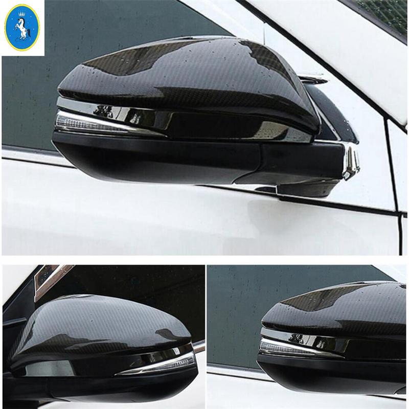 Carbon Fiber Door Rearview Mirror Protector Shell Housing Cap Rubbing Strip Cover Trim For Toyota Venza / Harrier  - 2024