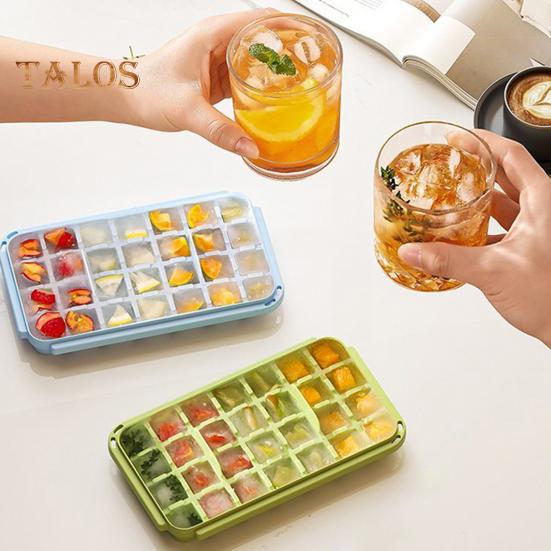 Ice Cube Tray with Lid And Bin Large Capacity Ice Cube Mold for Freezer Stackable BPA Free Easy Release Ice Maker for Chilling Drinks Coffee Juice