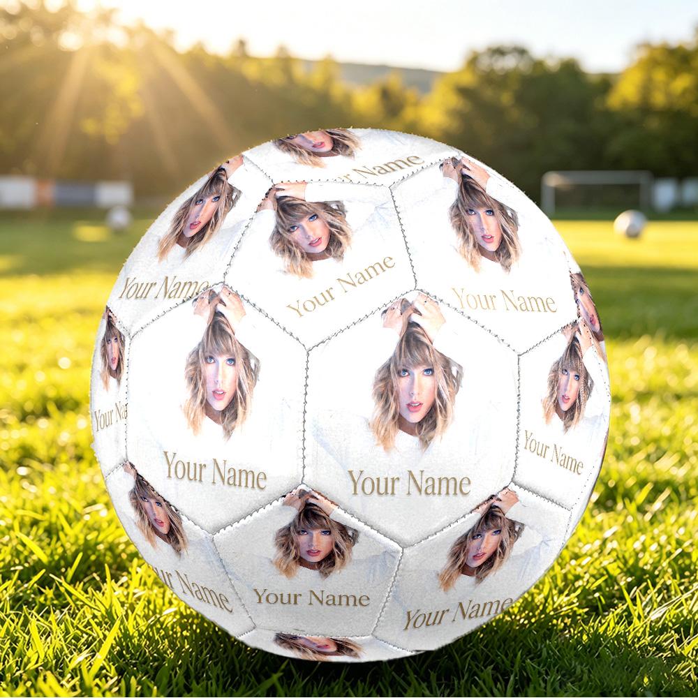 Pallone da Calcio Taglia 5 Taylor Swift, Testo Nome Personalizzato Pallone da Calcio Personalizzato Regalo Allenamento Sportivo