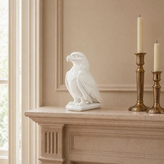 Figurina di Aquila Calva Stampata in 3D, Statuetta di Animale Selvatico da Collezione, Piccolo Uccello Ornamento da Scrivania per Decorazione Casa Ufficio Stanza