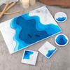 DIY Epoxy Resin Crystal Dripping Irregular Tray Ocean Terrace Landscape Coaster Mirror Silicone Mold