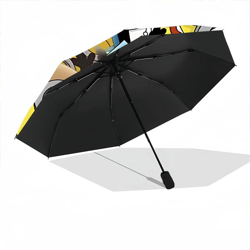 1pc Minions Automatic Folding Umbrella - Compact 8-Rib Design, Durable Plastic & Iron, Perfect Gift for Friends & Family, Outdoor Umbrella, Fashionabl