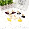 Japanese-Korean Retro Raffia Tassel Earrings: Fashionable, Versatile, Trendy & Simple