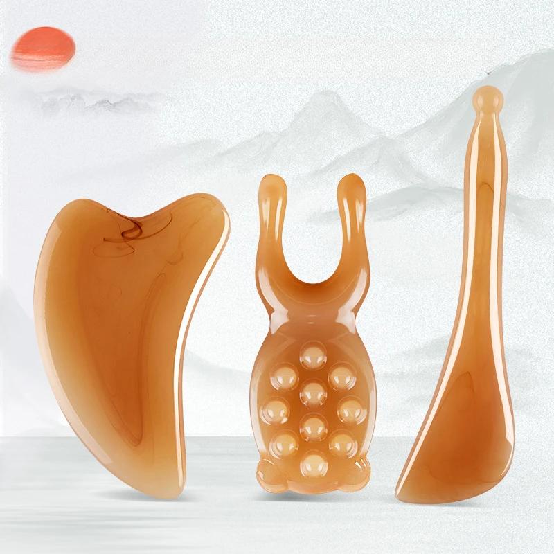 Face Lifting Guasha Resin Scraping Massage Facial Scraper Tool Eye SPA Massage Plate Reduce Puffiness Nose Lifting Nose Massager