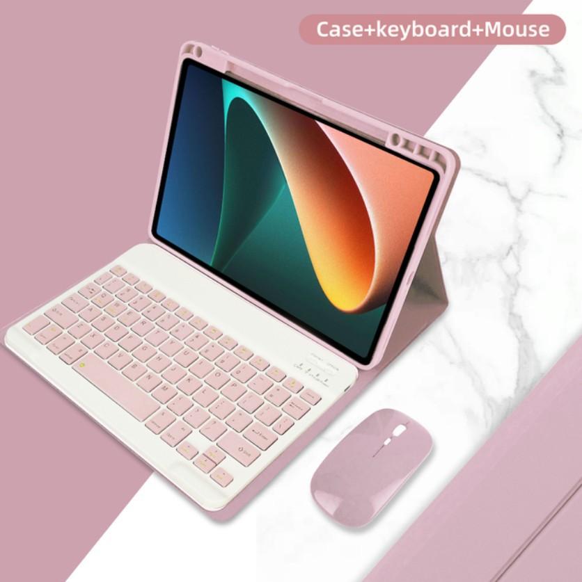 Leather Case for Xiaomi Pad 6 5 Pro with Bluetooth Keyboard Mouse Holder Pen Slot Redmi Pad SE 11 Inch