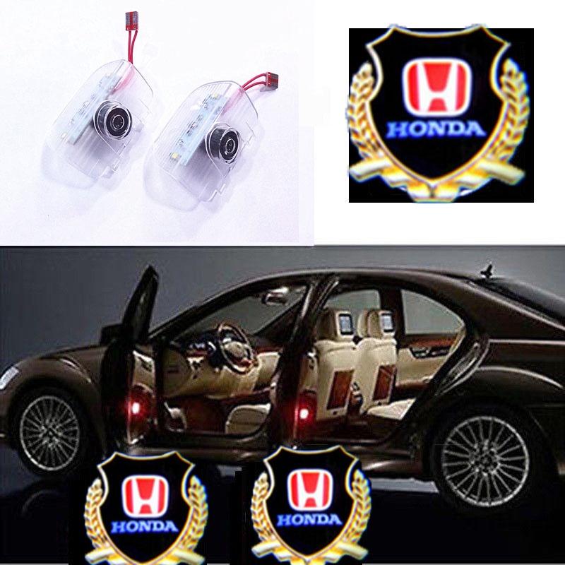 2pcs Led Car Door Step Welcome Projector Courtesy Shadow Light For Honda**