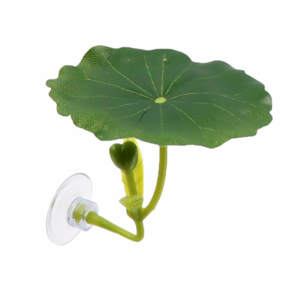 Plastic Frog Geckos Platform Suction Cup Reptile Basking Area Aquarium Landscape Decoration  Geckos