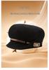 Korean Style Face-Slimming Octagonal Beret for Large Heads - Fashionable, Versatile, Small-Brim Fisherman Hat for Spring and Autumn
