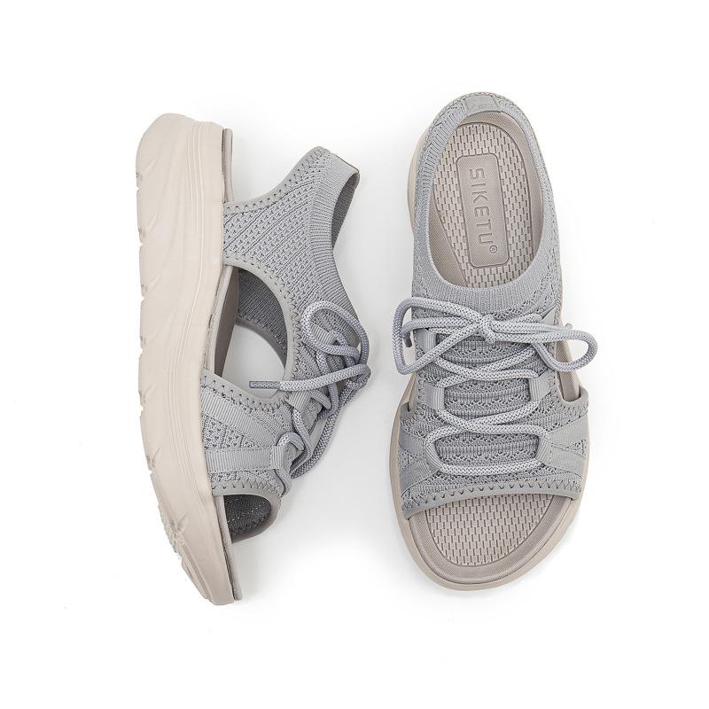 European And American Fashion Breathable New Sports Md Casual Strap Solid Color Women's Sandals Comfortable Large-Size Sandals