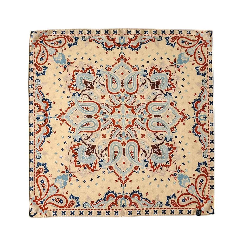 62Cm Double-Sided Printed Square Scarf High-End Real Wool And Silk Square Scarf Shawls  Women Luxury Scarves