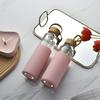 Single-Layer Glass Bottle Large-Capacity Bamboo Cover Retro Glass Thermal Insulation Portable Handle Outdoor Water Cup