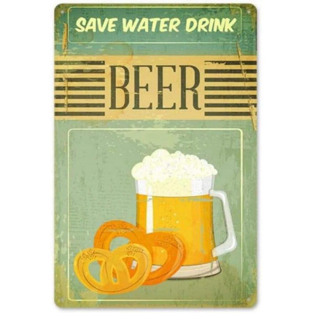 Vintage Miller High Life Beer Cup Metal Tin Signs Posters Plate Wall Decor for Home Bars Garage Cafe Clubs Retro Posters Plaque