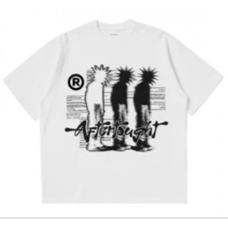 New hip-hop street short-sleeved summer creative bottoming shirt pure cotton T-shirt