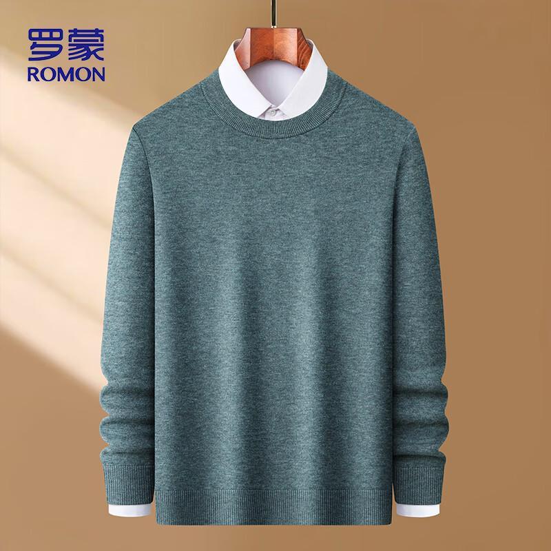 

Romon Men s Autumn/Winter Round Neck Knit Sweater 165