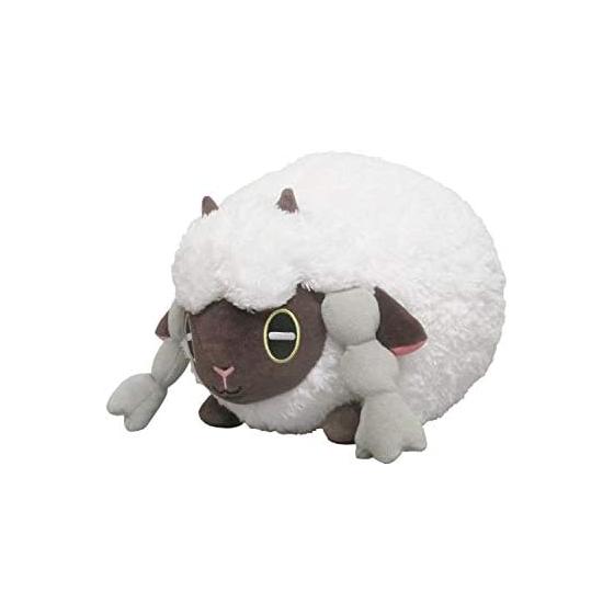Sanei Boeki Pokemon Plush Goods Series Mochi-Fuwah Cushion Wooloo W27xD33.5xH26cm PZ56 Soft and Fluffy Comfortable Feel Highly Elastic Fabric Soft