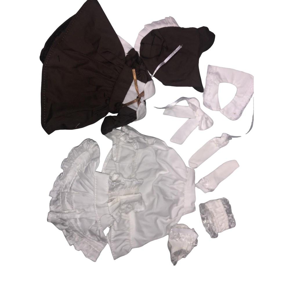 HAMRETHYPPZ BJD Doll Maid Outfit Cafe Color Long Skirt 1/4 1/6 1/3 Doll Costume Princess Skirt (Head and Body Not Included)