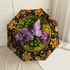 1 Stück Schmetterlings-Blumen-Regenschirm - 8 Speichen verstärkt, Automatisches Öffnen, Leicht & Langlebig, Süßes Modeaccessoire für Draußen - K1286