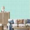 Mint fabric pattern wallpaper, soft shapes for living room and bedroom 50x1000